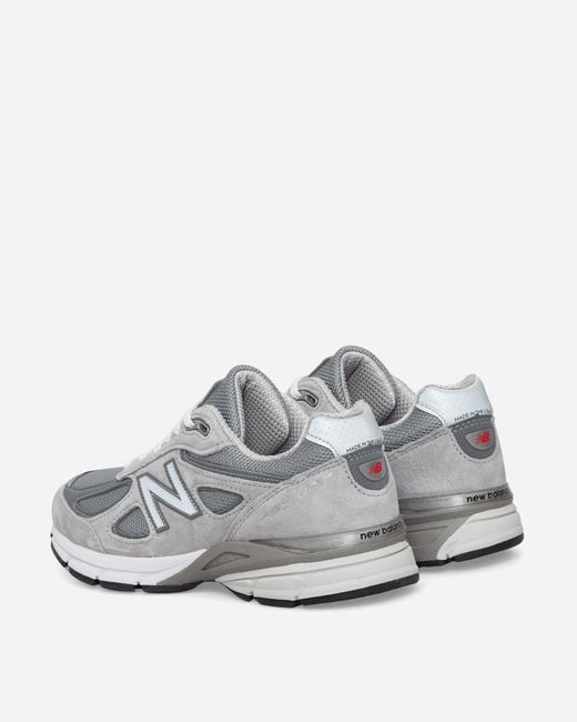 New Balance White Made In Usa 990v4 Sneakers / Silver for men