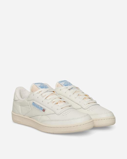 Reebok White Club C 85 Vintage Sneakers Chalk / Alabaster / Essential Blue for men