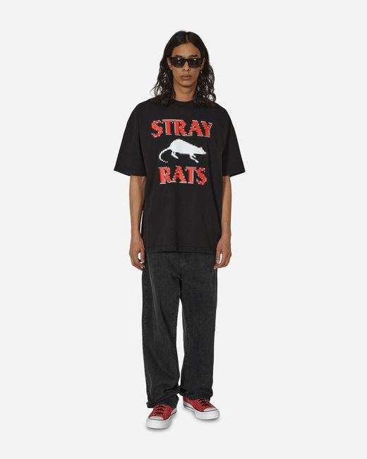 Stray Rats Black Pixel Rodenticide T-shirt for men