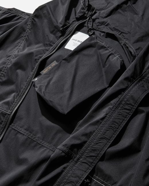 And Wander Black Men S Pertex Wind Jacket for men