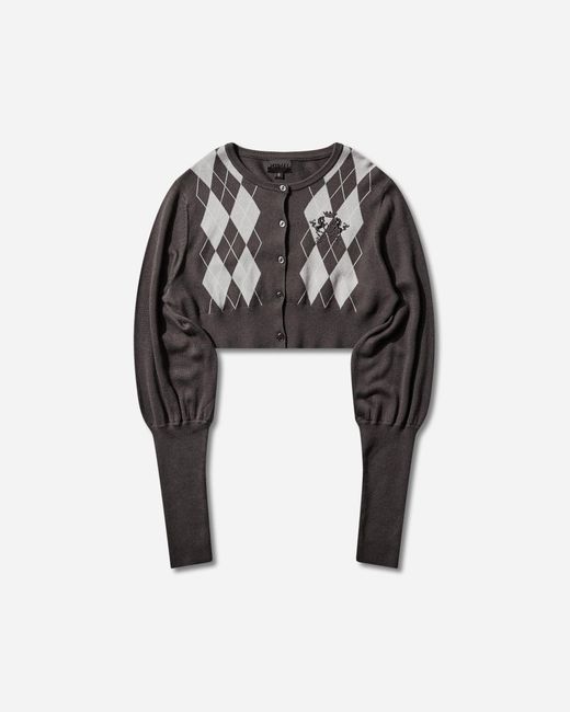 Nii HAI Black S Bubble Cardigan Argyle