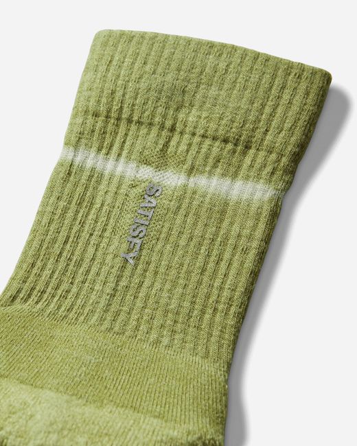 Satisfy Green Merino Nylon Tube Socks Tie Dye Grenoble for men