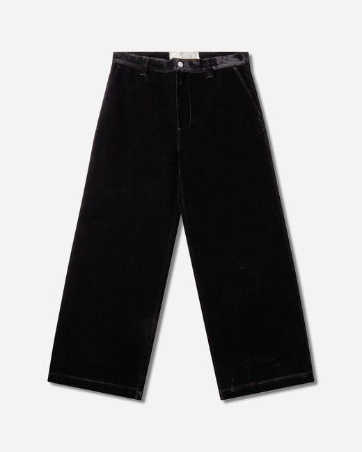 ERL Black Flocked Denim Chino Pants for men