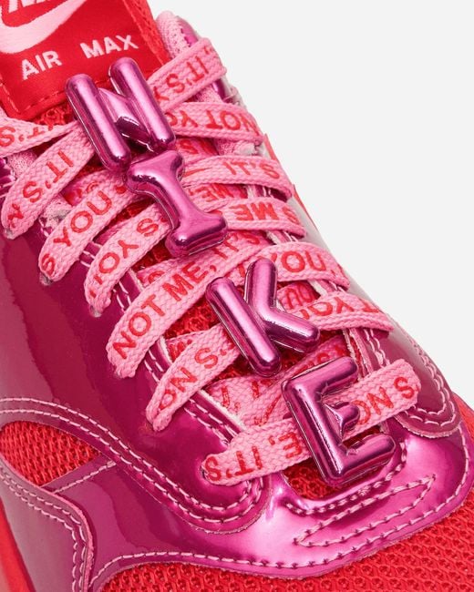 Nike Air Max 1 Premium Sneakers Playful Pink / University Red for men