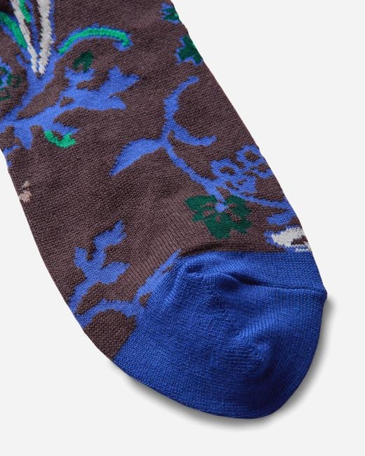 Sacai Blue Floral Socks for men