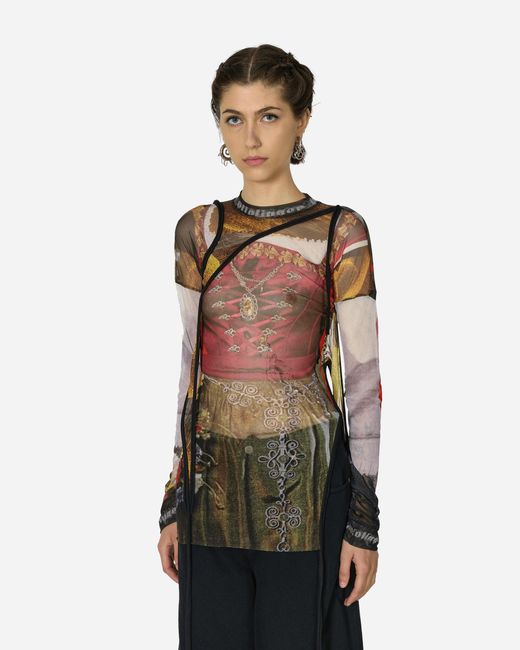 OTTOLINGER Multicolor Mesh Deconstructed Longsleeve Top Dirndl Print for men