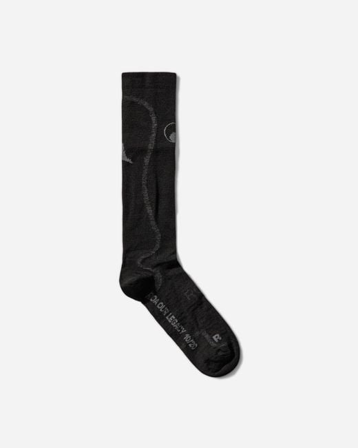 Roa Black Our Legacy Work Shop Merino Knee High Socks Carbon for men