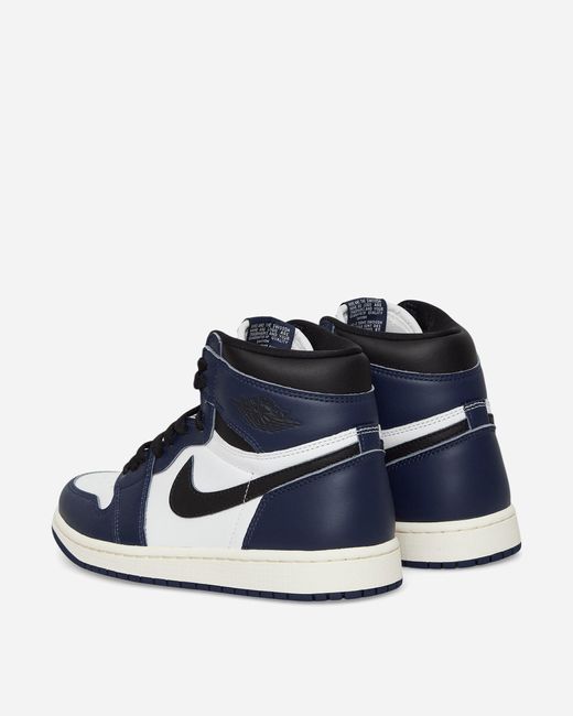 Nike Blue Iconic Leather Air Jordan 1 Retro Sneakers for men