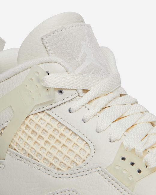 Nike White Women S Air Jordan 4 Retro Birds Of Paradise Sneakers Coconut Milk / Bright Mango