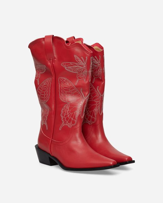 Undercover Red Women S Leather Western Boots