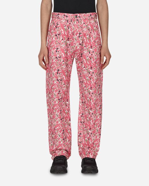 Rassvet (PACCBET) Pink Workwear Floral Pants for men