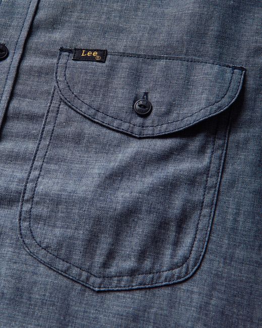 Lee Jeans Blue Men S 101 Heritage Workwear Relaxed Shirt Dry for men