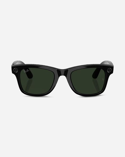 Ray-ban Meta Black Wayfarer Gen 2 Sunglasses Shiny / Clear / Graphite Green Transitions for men