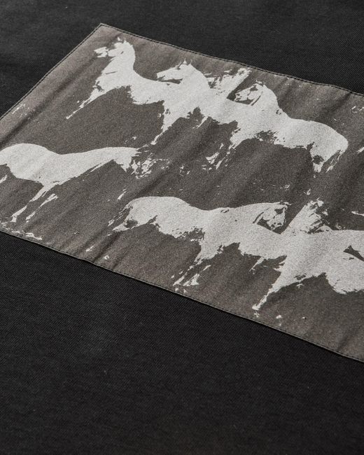 OAMC Black Men S Horses T-shirt for men
