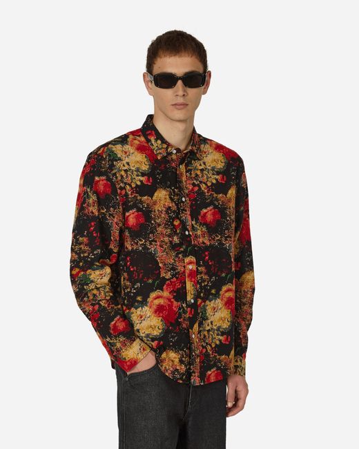 Pleasures Red Gosling Button Down Shirt for men