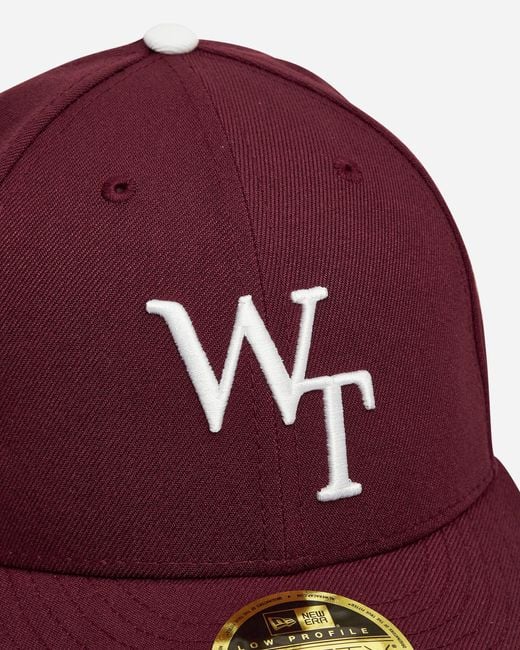 (w)taps Purple New Era 59fifty Low Profile Cap Maroon for men