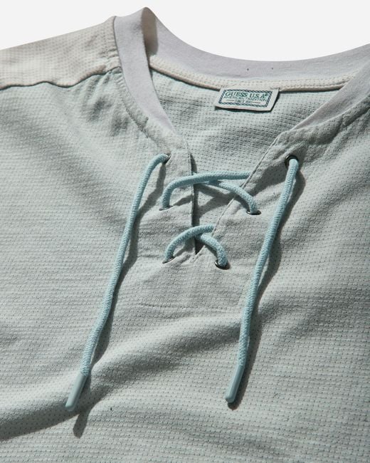 Guess Blue Women S Piqué Mesh T-shirt Minty