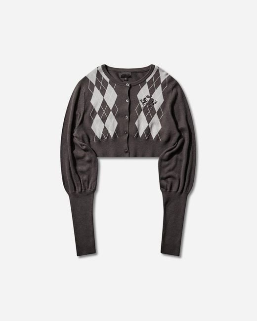 Nii HAI Black S Bubble Cardigan Argyle