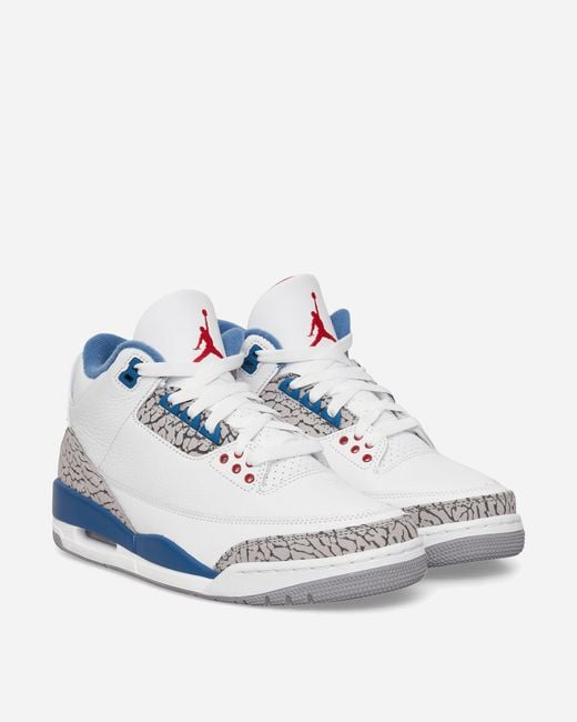 Nike Blue Air Jordan 3 Retro Sneakers True for men