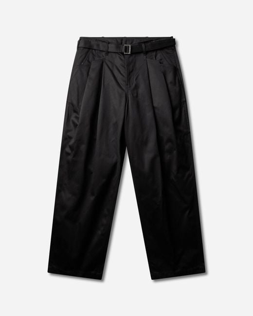 Sacai Black S Cotton Chino Pants for men