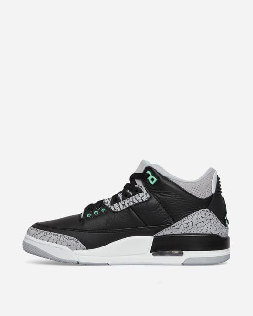 Nike Black Air Jordan 3 Retro Sneakers / Glow for men