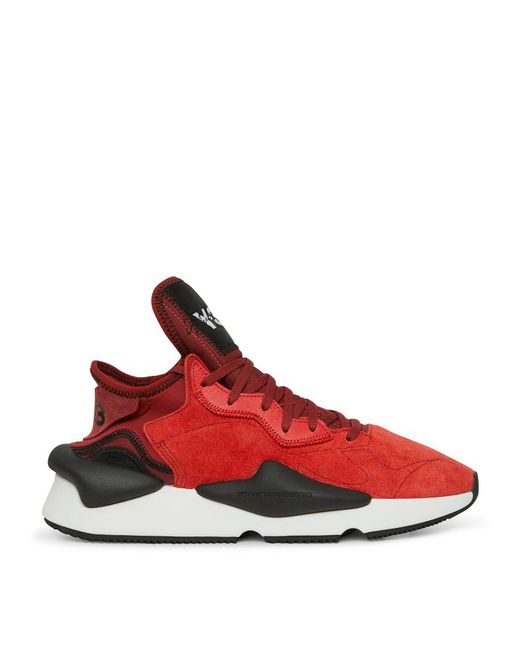 Y-3 Red Kawa Suede Trainers for men