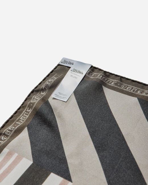 Jean Paul Gaultier White Patchwork Print Silk Scarf