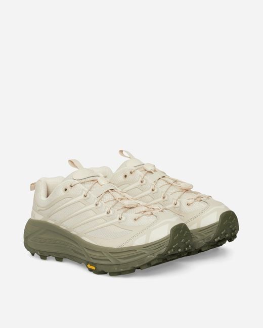 Hoka One One Natural Mafate Three2 Sneakers Oat Milk Eucalyptus for men