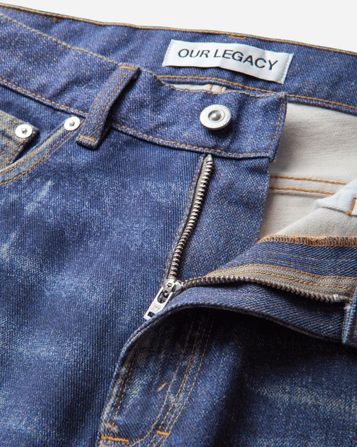 Our Legacy Blue S Third Cut Jeans Azure Print for men