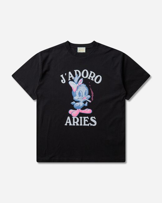 Aries Black J Adoro Weedie Pie T-Shirt for men