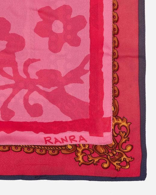 RANRA Red Silk Bandana for men