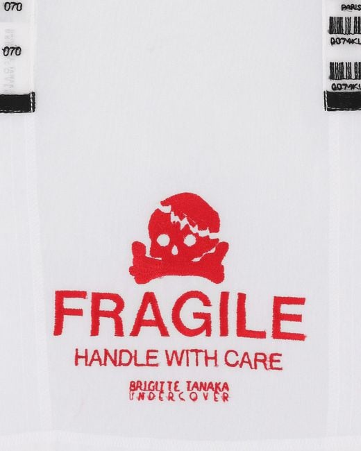 Undercover White Brigitte Tanaka Nylon Organza Shopping Bag Off