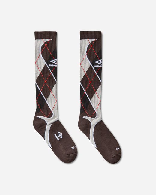 Umbro White Sport Argyle Socks Dark for men