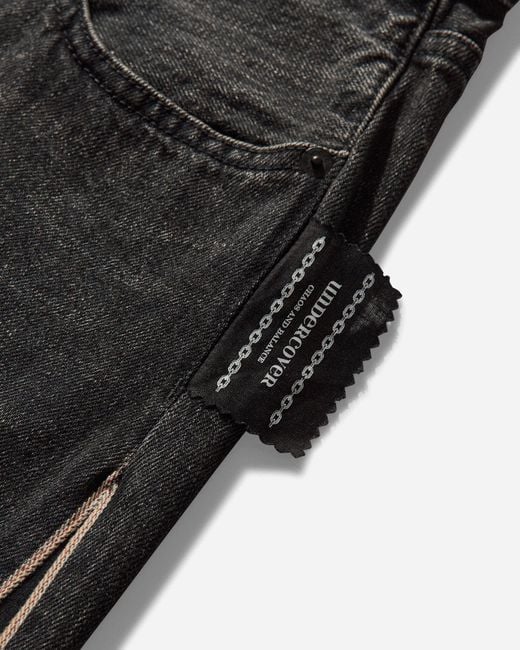 Undercover Gray Women S Cotton Fleece Selvedge Denim Pants