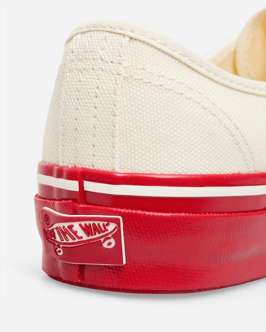 Vans Premium Authentic 44 Duck Canvas Sneakers White / Red for men