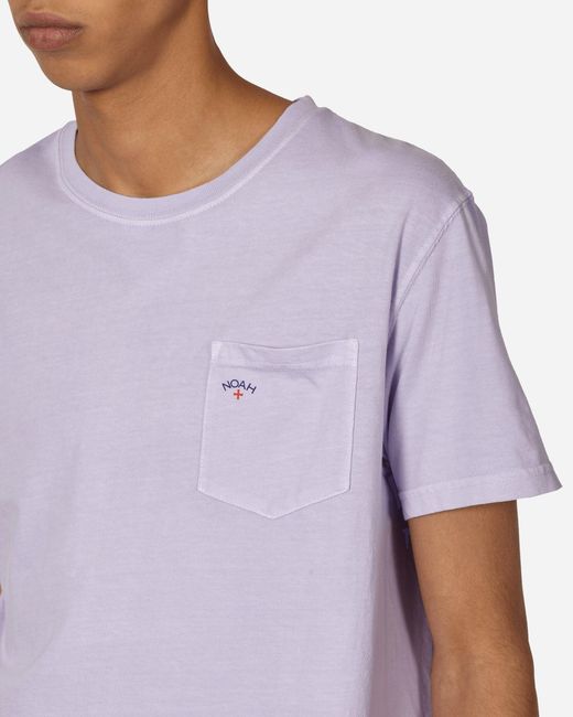 Noah NYC Purple Core Logo Pocket T-shirt Lilac Breeze for men