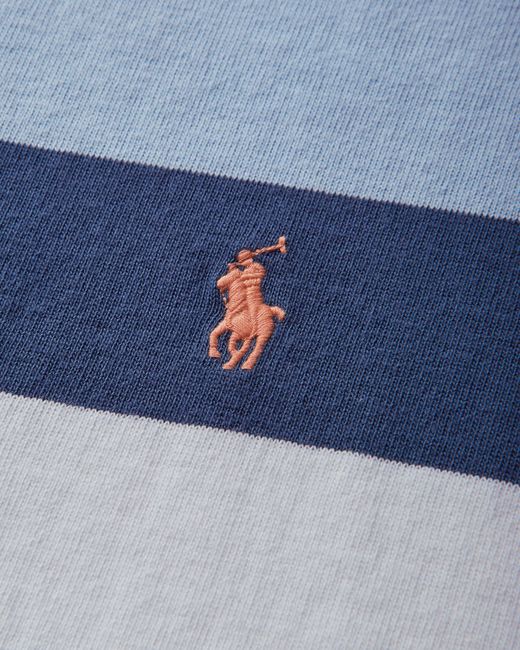 Polo Ralph Lauren Blue Classic Fit Shortsleeve Rugby Shirt for men
