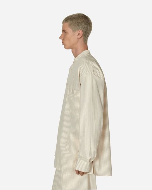 Tekla Natural Birkenstock Stripes Longsleeve Shirt Wheat for men