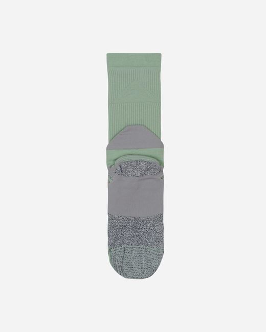 Nike Green Dri-Fit Trail-Running Crew Socks Vapor for men