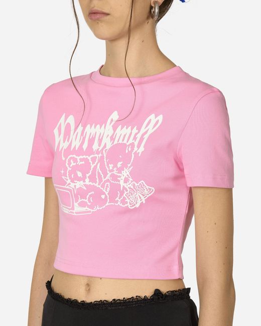 MARRKNULL Pink Punk Bear Slim-fit T-shirt