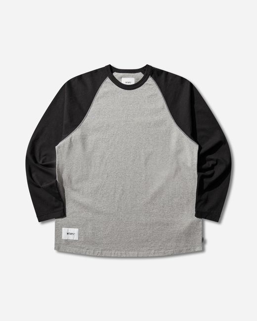 (w)taps Gray S Ian Longsleeve T-Shirt for men