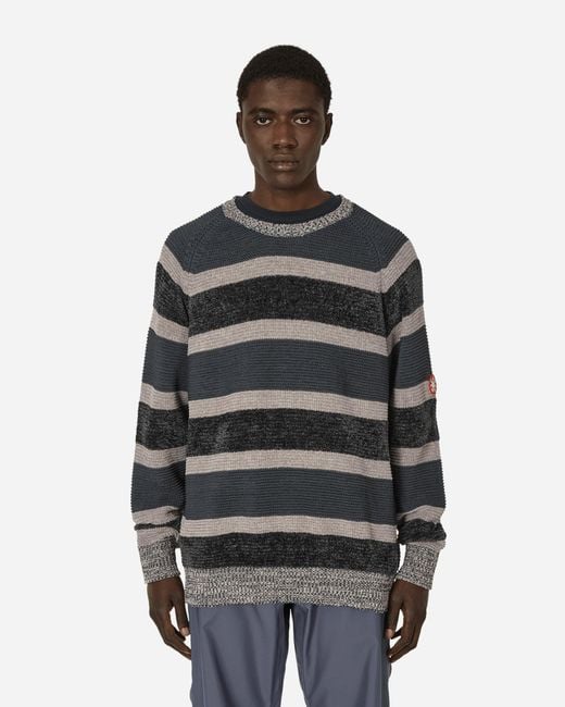 Cav Empt Black 3 Colour Stripe Knit Sweater for men