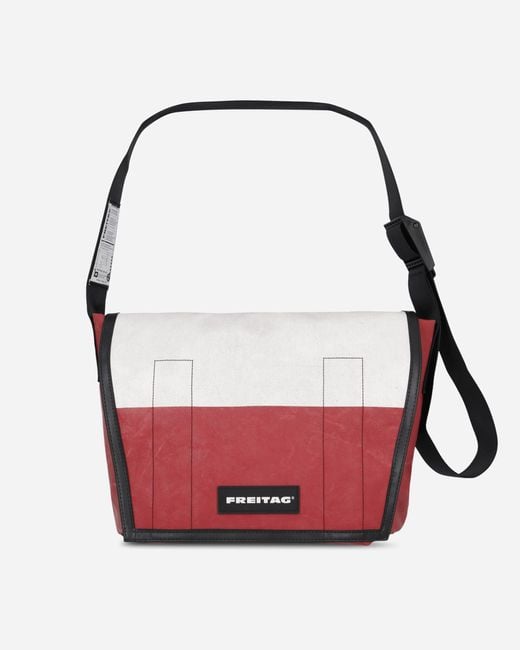 Freitag F14 Dexter Slim Messenger Bag White / Red for men