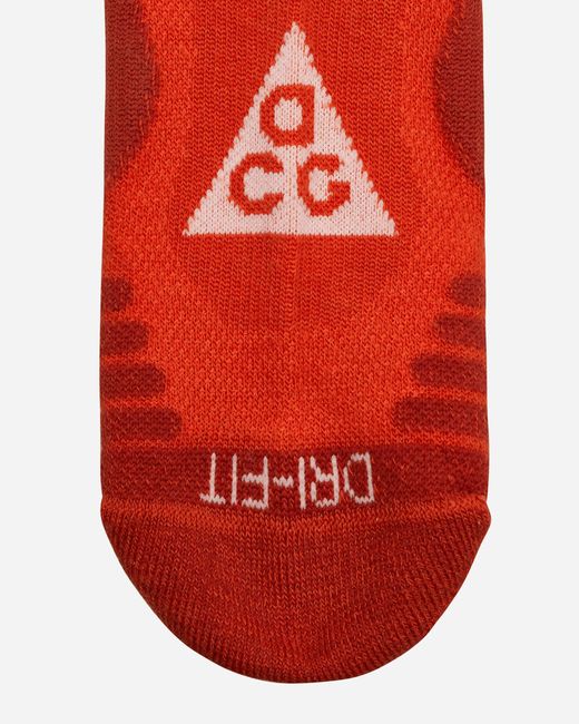 Nike Red Acg Outdoor Cushioned Crew Socks Orange for men
