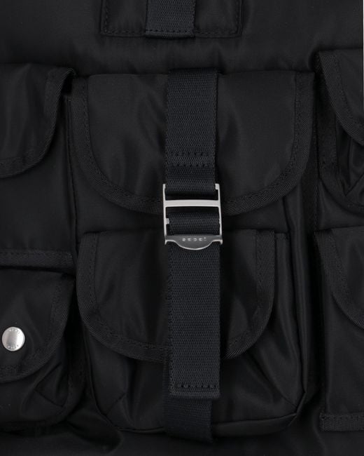 Sacai Black Nylon Tote Bag for men