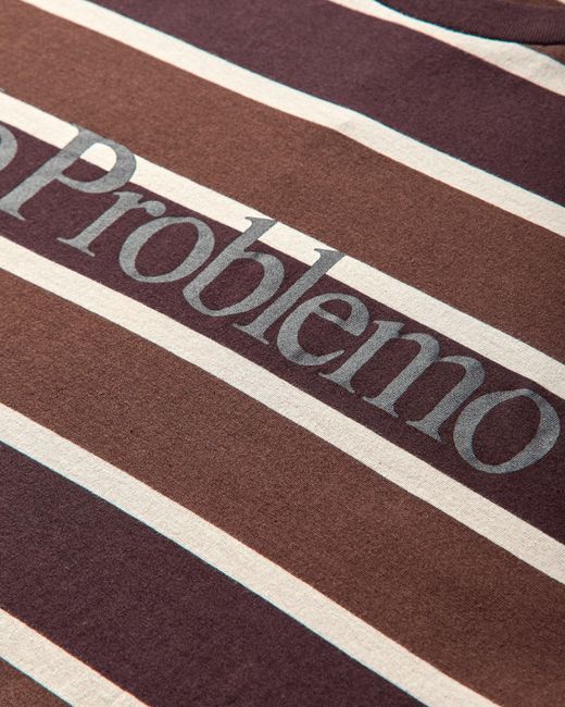 No Problemo Red Striped Longsleeve T-shirt for men