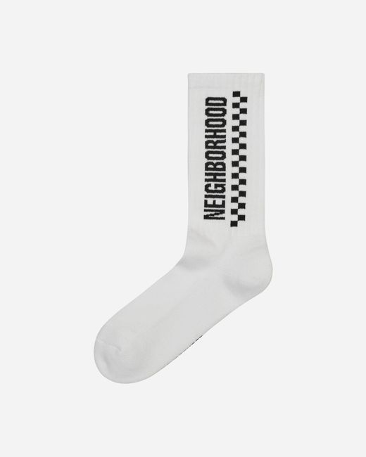 Neighborhood White Ci Checker Socks for men