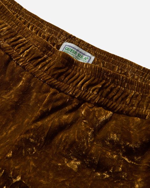Guess Brown Women S Velour Flare Pants Liqueur