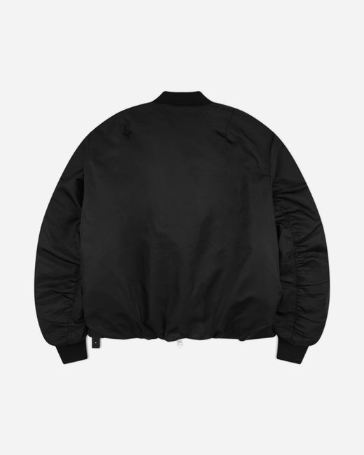 Oamc Peacemaker Black Minimal Bomber Jacket for men