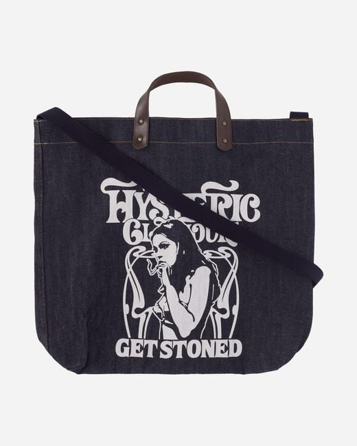 Hysteric Glamour Blue Smoking Girl Tote Bag for men